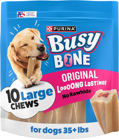 Purina Busy Bone Adult Dog Chew Bone Treats, Original - 10 Ct. Pouch1