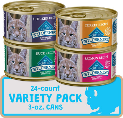 Blue Buffalo Tastefuls Flaked Adult Wet Cat Food Variety Pack (Tuna, Chicken, Fish & Shrimp), Natural Ingredients Enhanced with Vitamins, Minerals & Other Nutrients, 3-Oz. Each (12 Cans)20