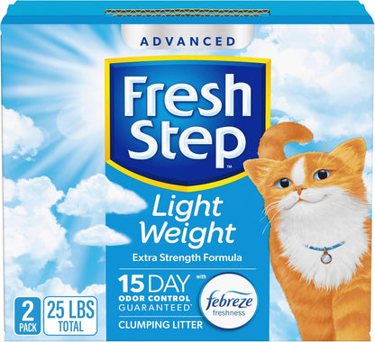 Fresh Step Light Weight Clumping Litter, Extra Strength Formula with Febreze Freshness, 15.4 Lb. Box (Package May Vary)15
