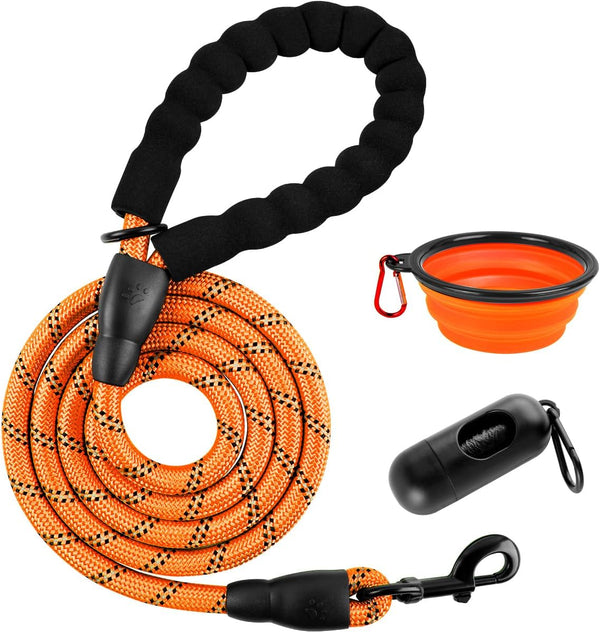 BARKBAY Dog Leashes for Large Dogs Heavy Duty Dog Leash 4/5/6 FT with Comfortable Padded Handle and Highly Reflective Threads for Medium Large Dogs Walking Training Running (5Ft-1/2'',Pink)42