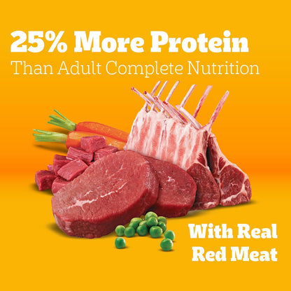 Pedigree High Protein Adult Dry Dog Food, Beef and Lamb, 18 Lb | Real Red Meat, 25% More Protein, 36 Vitamins & Minerals, Prebiotic Fiber, Omega 6 & Zinc, 100% Complete & Balanced4