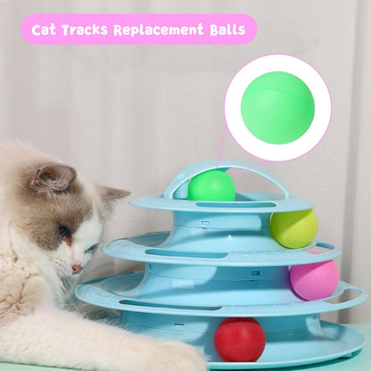 Cat Toys for Indoor Cats 40 PCS Kitten Toys | Cat Interactive Toys Pack Including Cats Springs Sparkle Ball Pom Pom Ball Jingle Balls Tracks Balls3