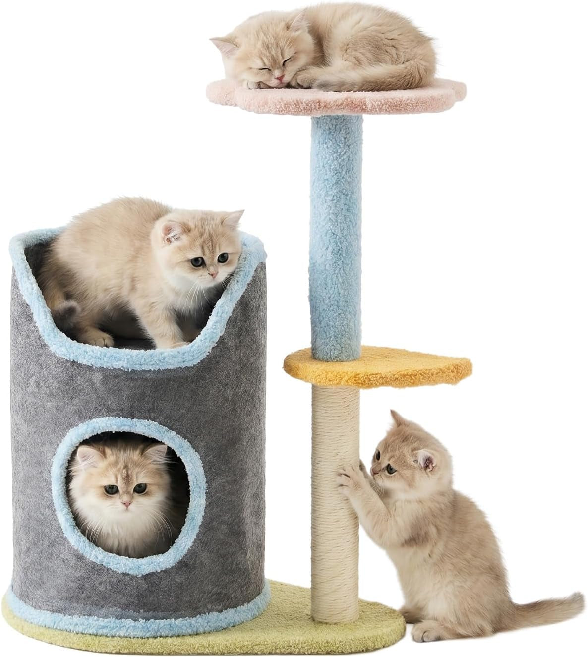 cat-tree-with-cat-scratching-post-for-indoor-cats-up-to-5-lbs-small-cat-tower-with-scratching-board-and-cozy-hammock-compact-cat-tree-tower-with-cat-bed