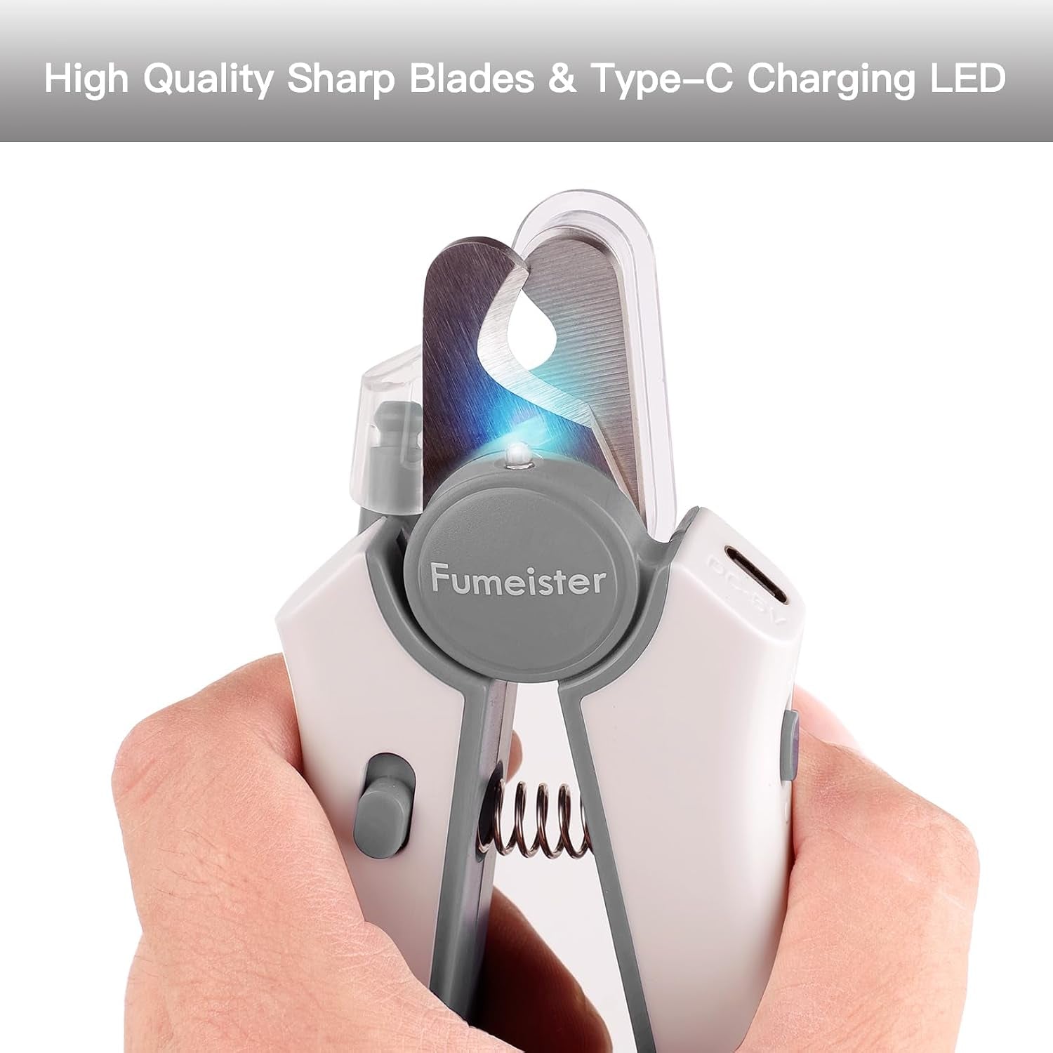 type-c-rechargeable-dog-cat-nail-clippers-led-pet-nail-trimmer-extra-sharp-for-small-medium-dogs-gray
