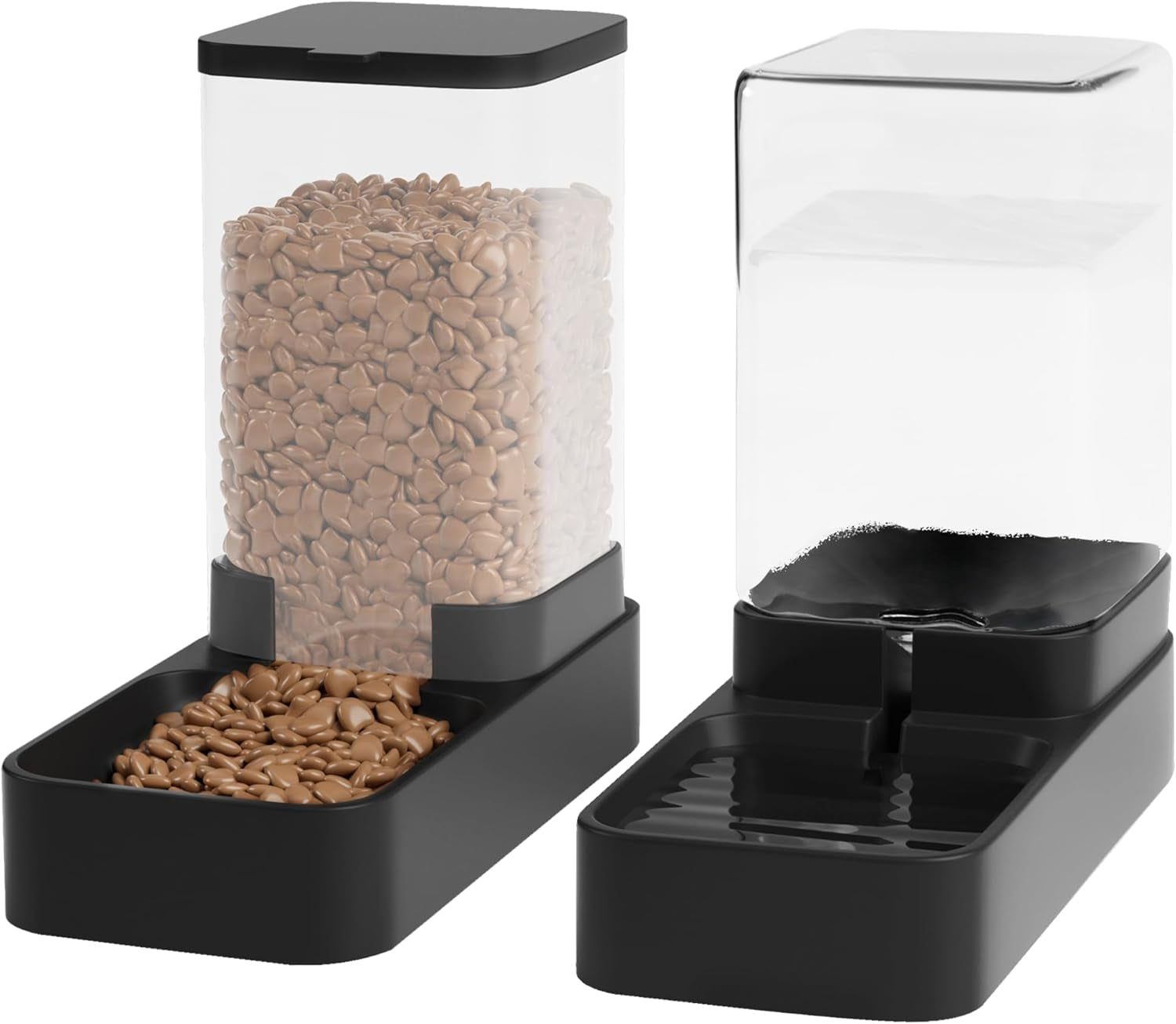 automatic-cat-feeder-and-water-dispenser-in-set-with-pet-food-bowl-gravity-dog-waterer-and-food-feeder-for-small-medium-dog-cat-puppy-kitten-large-capacity3-3l-black