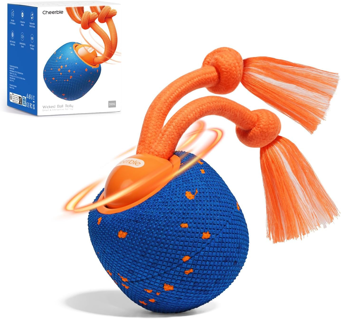 cheerble-smart-interactive-dog-toy-wicked-ball-rolly-automatic-moving-bouncing-rotating-e-tpu-material-active-rolling-interactive-dog-ball-for-medium-and-large-dogs-blue