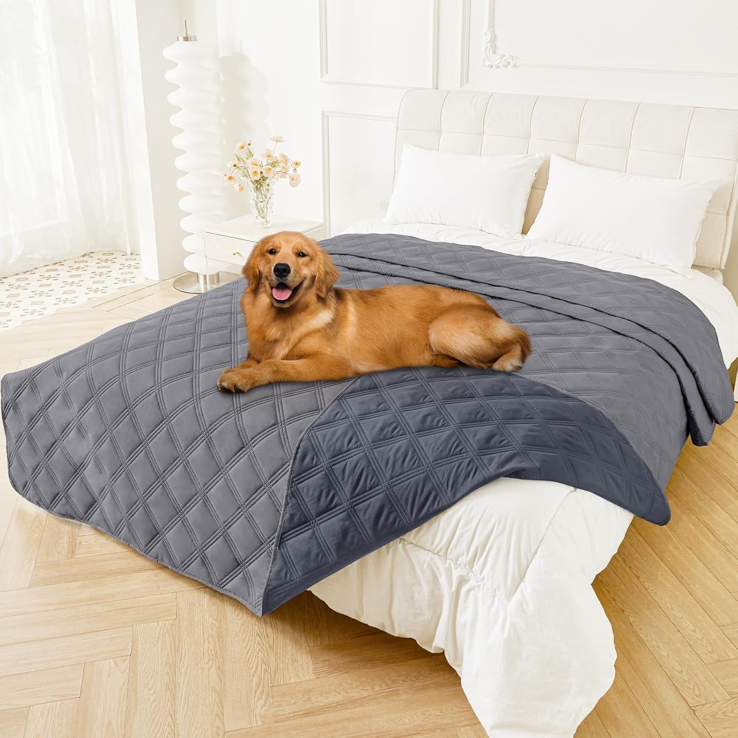 smiry-waterproof-dog-bed-cover-blanket-reversible-pet-blanket-soft-reversible-washable-leakproof-cats-dogs-couch-cover-for-sofa-couch-furniture-30x70-inch