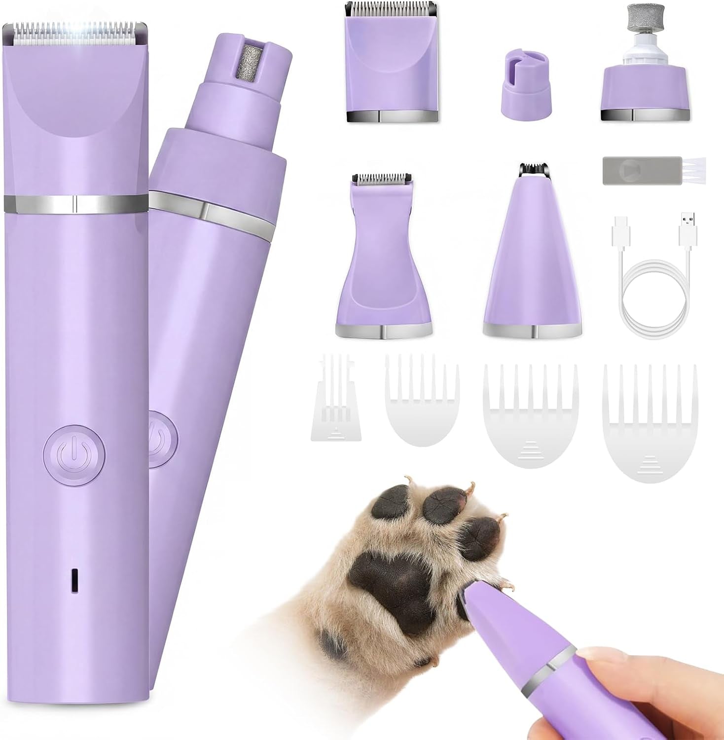 veeconn-dog-clippers-grooming-kit-hair-clipper-low-noise-paw-trimmer-rechargeable-cordless-quiet-nail-grinder-shaver-for-cats-and-other-pets