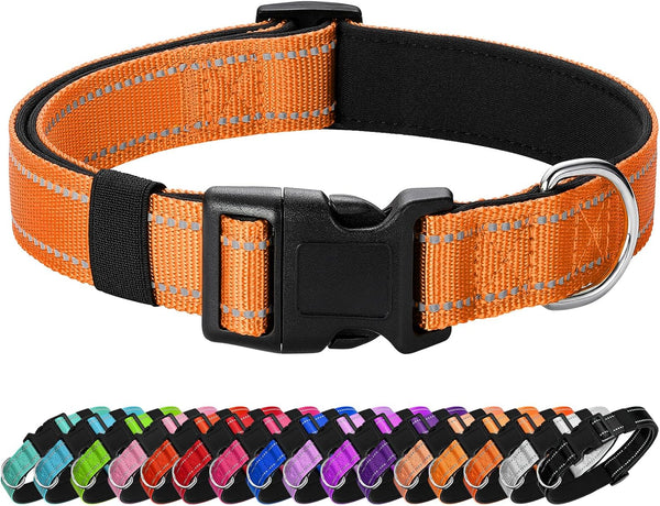 Reflective Dog Collar Padded with Soft Neoprene Breathable Quick Release Basic Dog Collars for Medium Dogs Purple Girl19