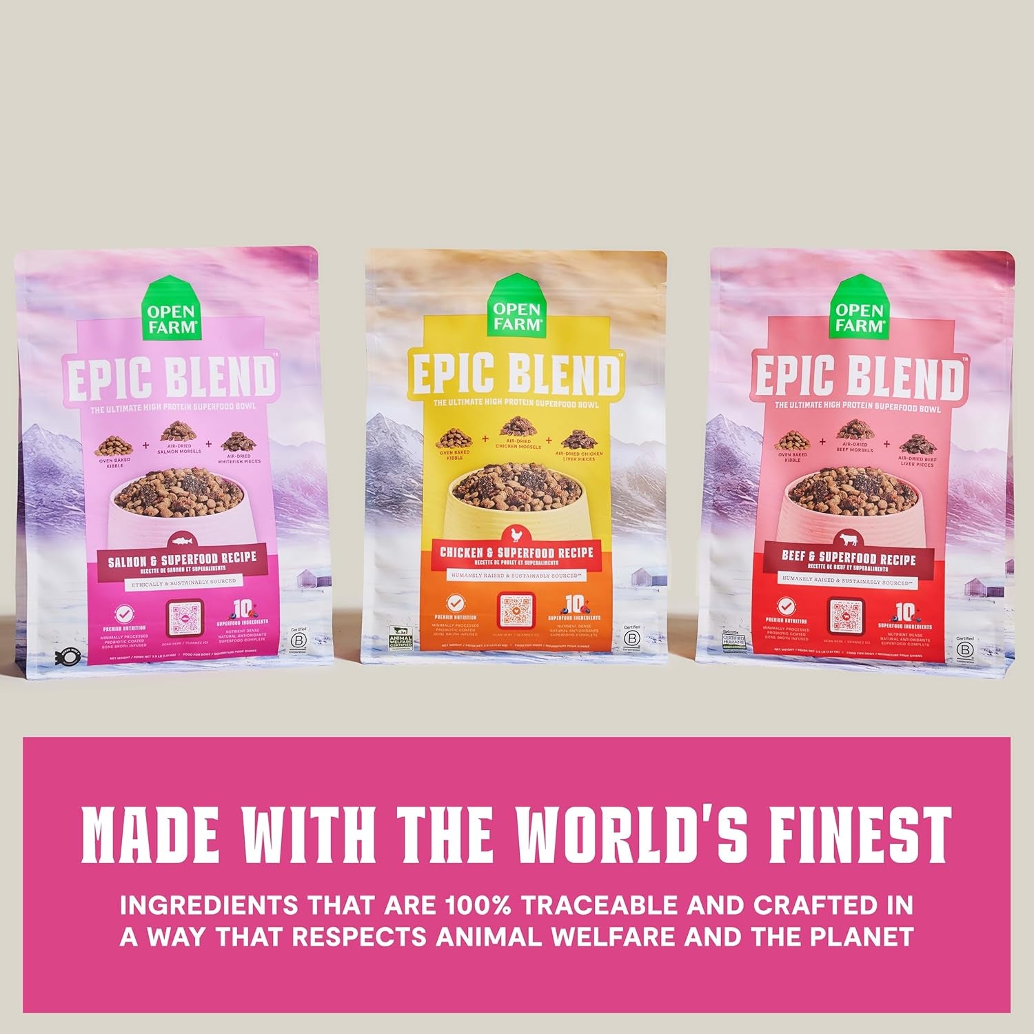 open-farm-epic-blend-dry-dog-food-high-protein-salmon-kibble-3-5lb-bag-air-dried-chunks-probiotic-coated-grain-inclusive-all-breeds-and-life-stages-traceable-ingredients-non-gmo-superfoods