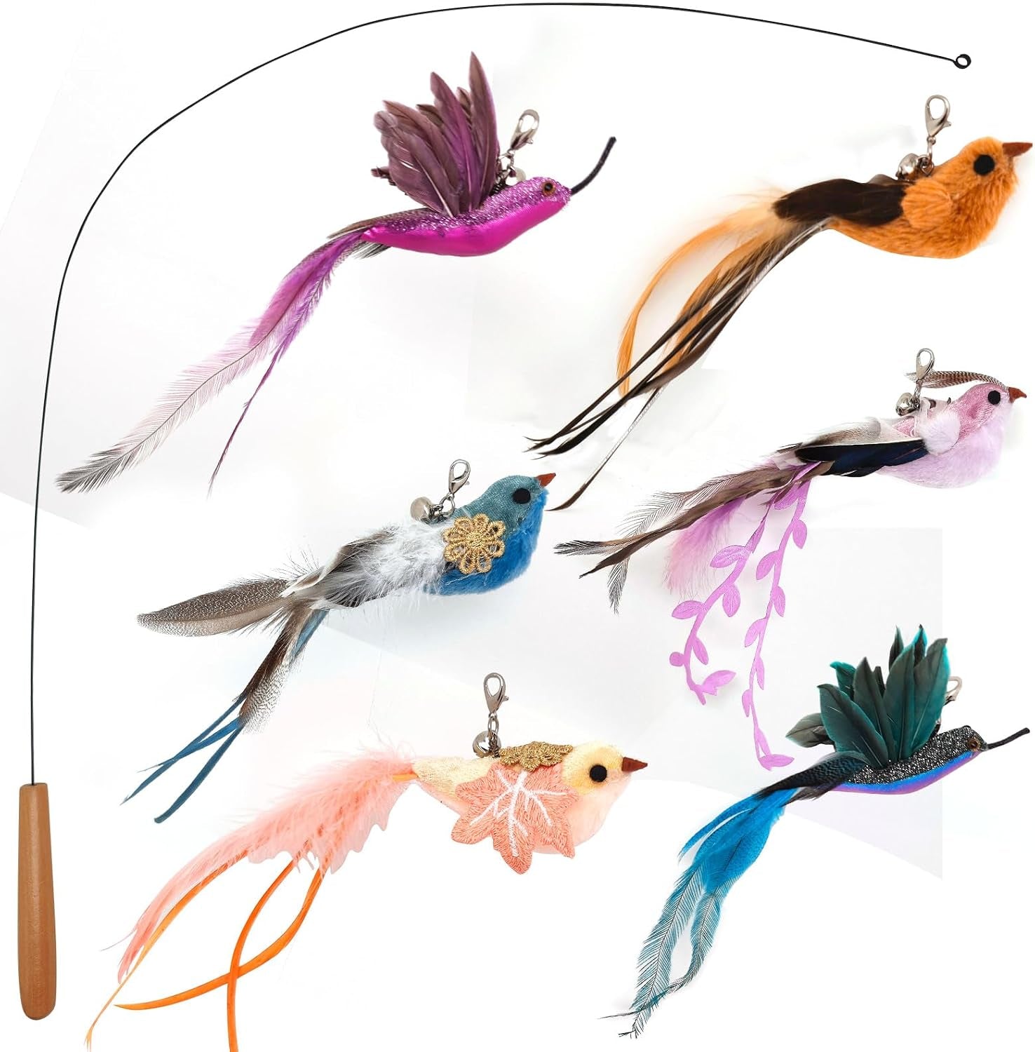 miwoowim-2pcs-retractable-cat-teaser-wands-9pcs-feather-refills-toy-set-dual-size-telescopic-rods-50-38-da-bird-feather-attachments-with-bells-replacement-interactive-fishing-pole-toys