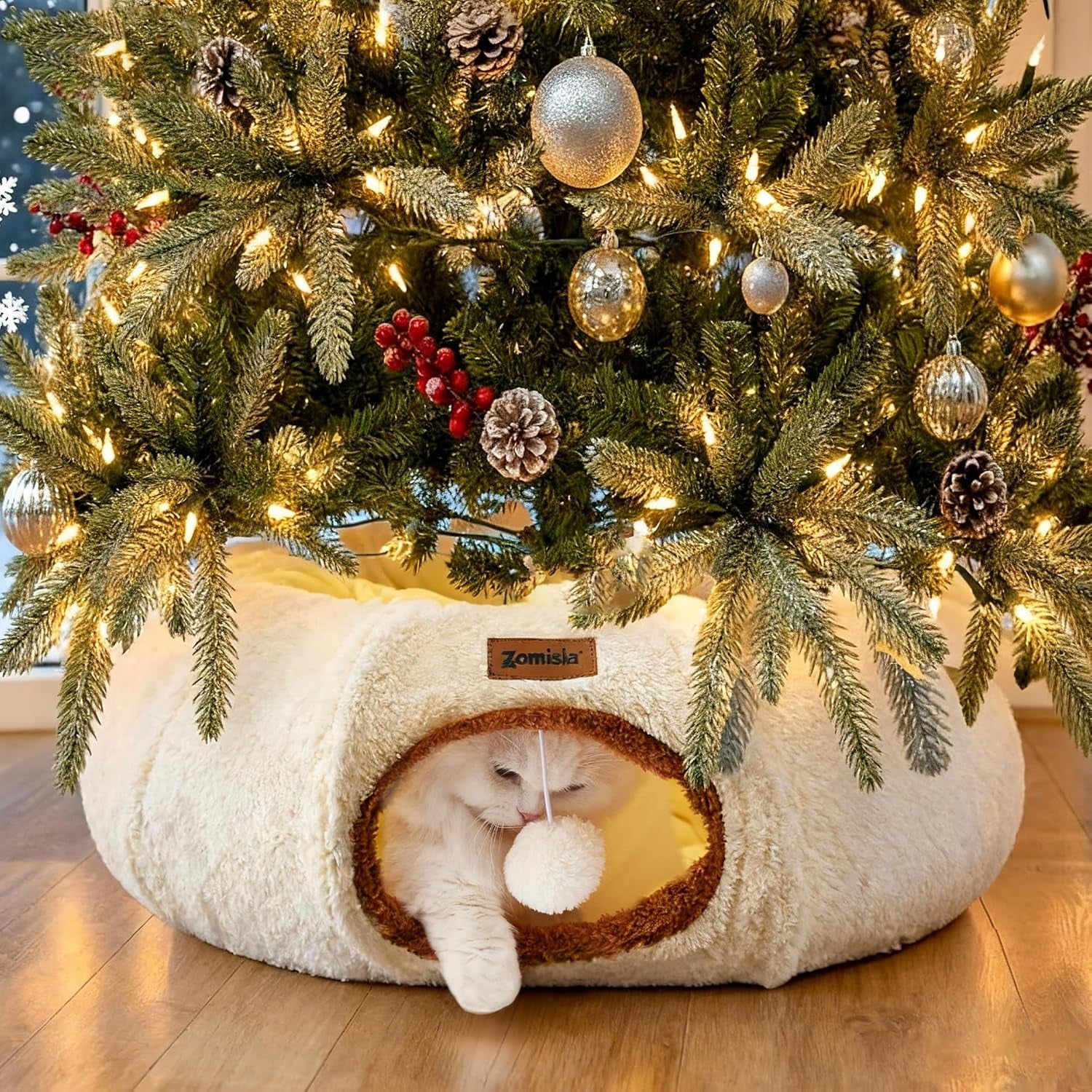 zomisia-cat-tunnel-bed-for-indoor-cats-cute-cat-donut-toy-tunnel-for-small-large-cats-peekaboo-pet-cave-play-tunnel-toys-for-kitten-rabbit-beige