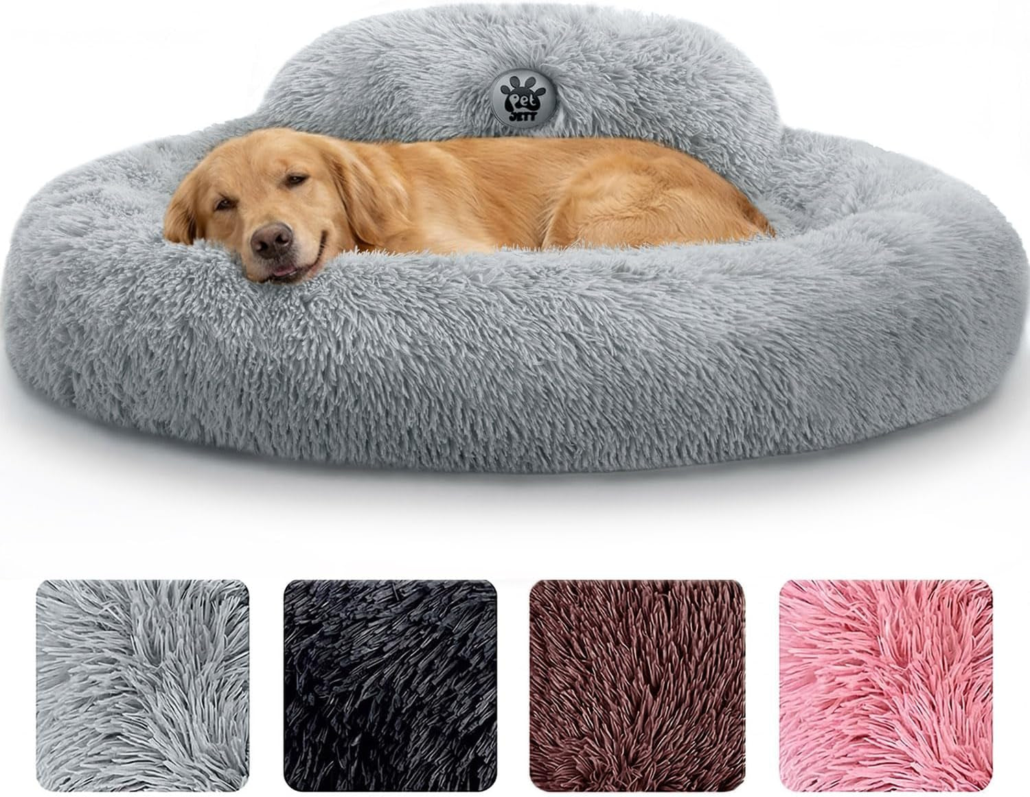 petjett-calming-dog-bed-medium-size-dog-30-donut-bed-washable-dog-bed-anti-slip-super-soft-fluffy-plush-round-dog-bed-anti-anxiety-premium-comfort-pet-bed-fits-dogs-upto-45-lbs-dark-grey