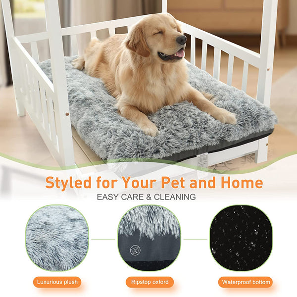 KISYYO Premium Washable Orthopedic Dog Bed – 41" Extra Large Crate Mat with Non-Slip Base, Plush Support for Pets up to 90 Lbs, Grey4