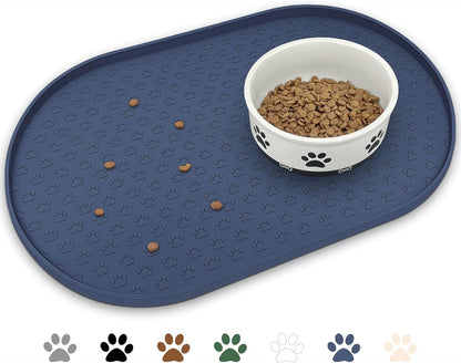 Silicone Pet Placemat, Waterproof Pet Feeding Bowl Mat, Brown, 24" * 16"13