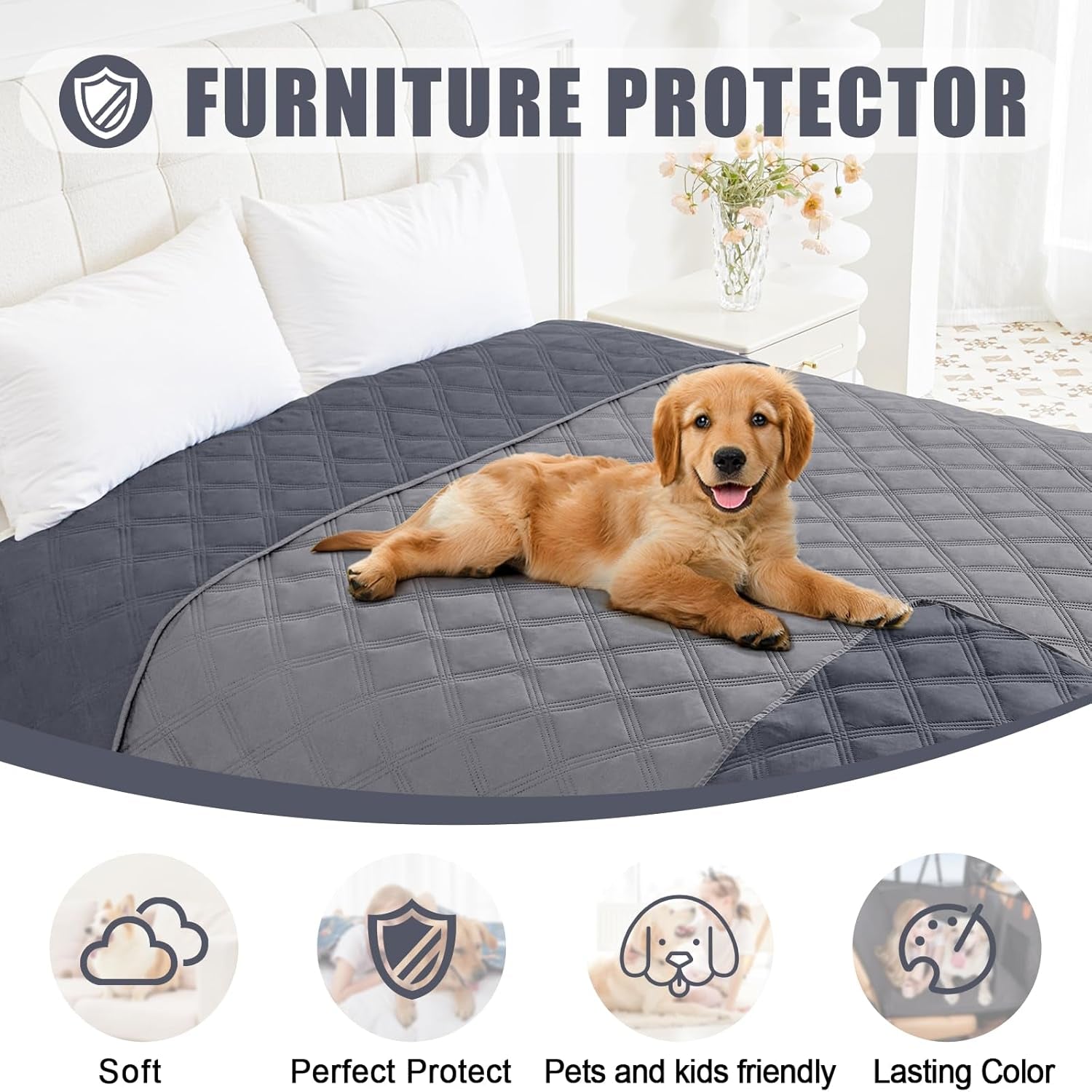 smiry-waterproof-dog-bed-cover-reversible-pet-blanket-for-sofa-couch-soft-washable-dog-blanket-leakproof-couch-cover-for-dogs-cats-furniture-protection-52x82-grey-dark-grey
