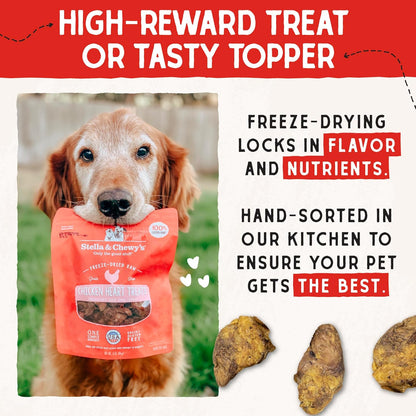 Stella & Chewy'S Freeze-Dried Raw Chicken Heart Dog Treats - Single Ingredient, No Additives - Premium Training Treats - Perfect for Picky Eaters - 11Oz Bag8