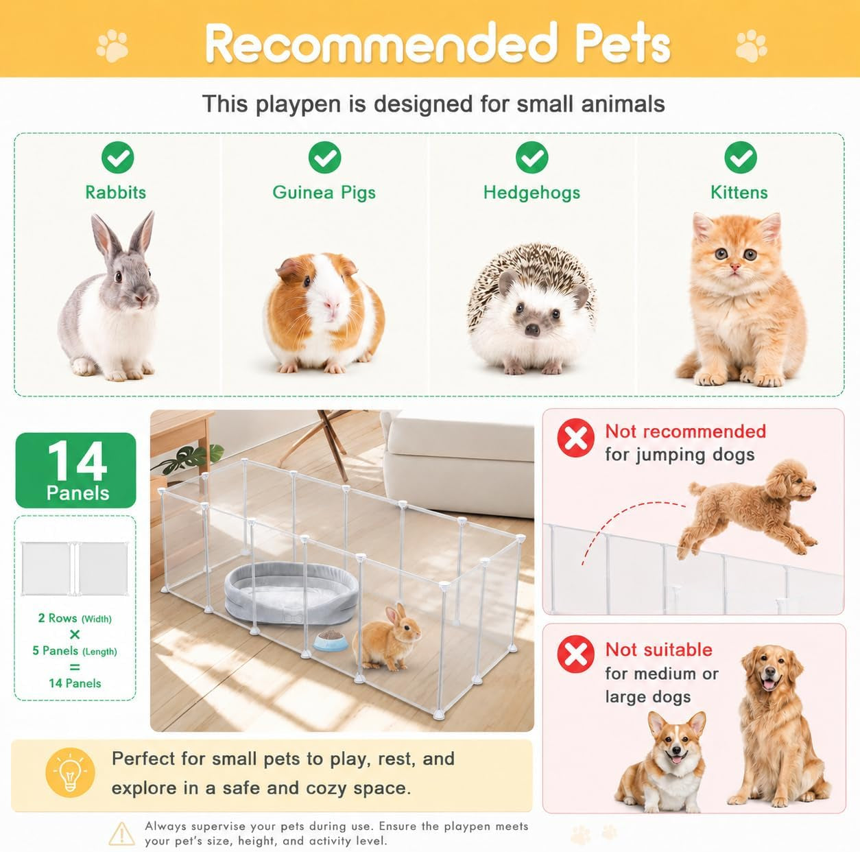 modular-small-pet-playpen-14-panels-16-5-height-indoor-enclosure-for-rabbits-guinea-pigs-hedgehogs-kittens-and-small-pets