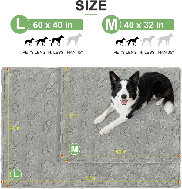 BEAUTYZOO Waterproof Dog Blankets for Large Dogs, Dog Blanket for Couch Sofa Bed, Super Soft Premium Coral Fleece Throw Cat Puppy Blanket, Reversible Furniture Protector, Washable Pet Blanket 40X60In6