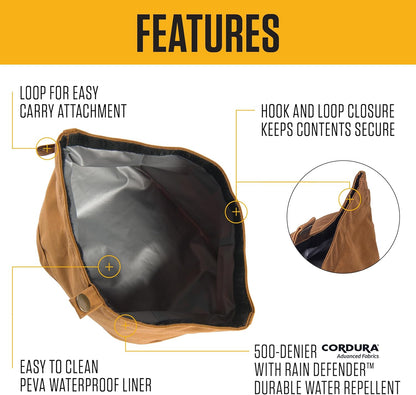 Carhartt Nylon Duck Travel Dog Bowl Carhartt Brown | Packable Dog Bowl for Food and Water, 10 Cup Capacity2