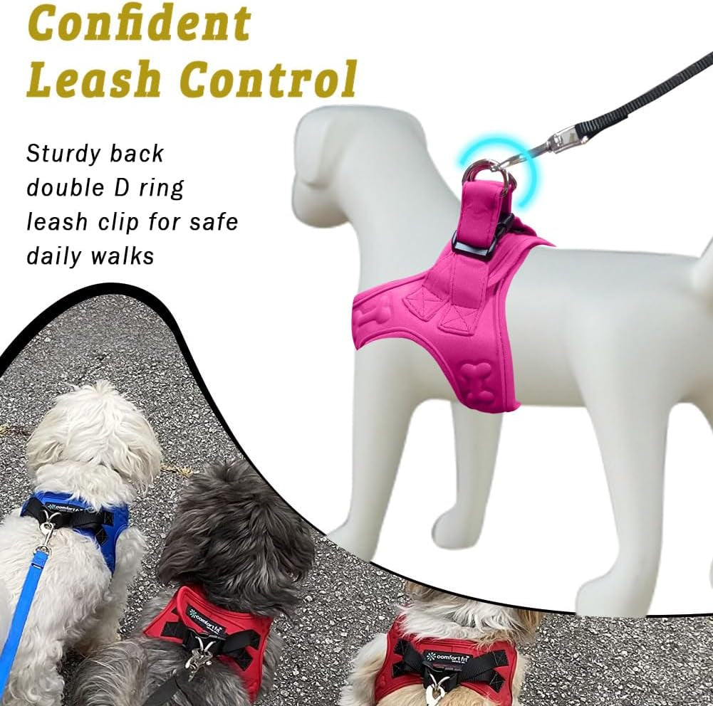 comfort-fit-step-in-dog-puppy-harness-comfortable-all-weather-dog-vest-harness-adjustable-soft-padded-easy-to-put-on-for-small-medium-sized-dogs-plush-both-side-velvet