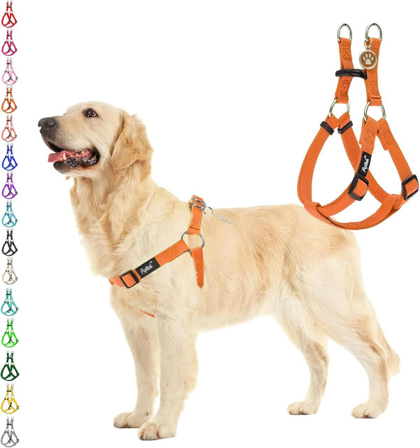 PUPTECK No Pull Dog Harness Soft Adjustable Basic Nylon Step in Puppy Vest Outdoor Walking with ID Tag30