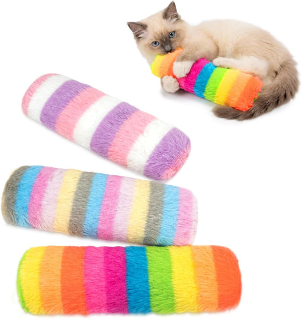 Cat Toys 3 Pack Catnip Pillows, Soft and Durable Crinkle Sound, Solid | with Catnip Inside, Interactive Cat Toy for Indoor Cats, Promotes Kitty Exercise7