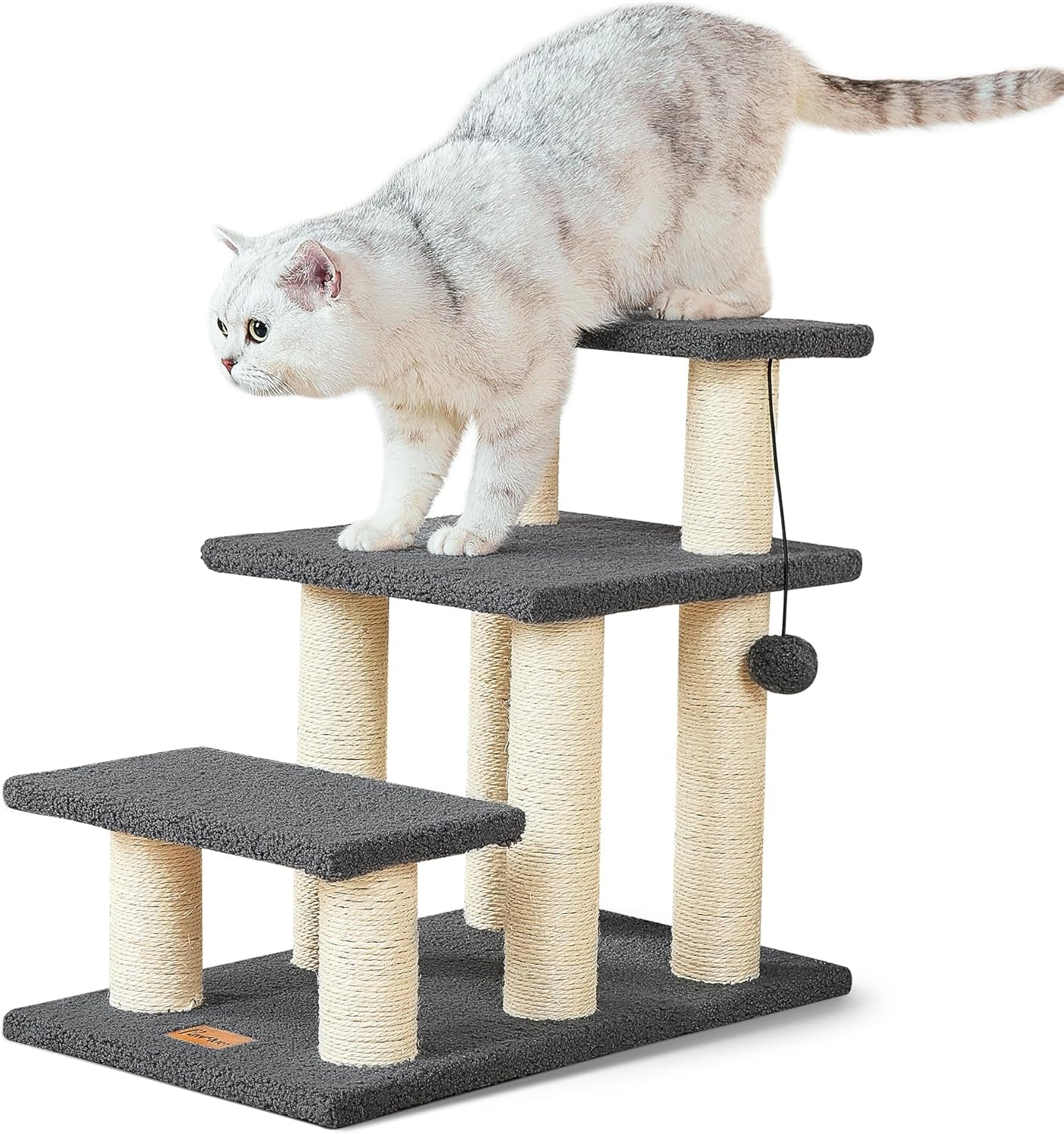 pawque-dog-stairs-cat-scratching-post-pet-steps-for-high-beds-couch-high-strength-boards-holds-up-to-150-lbs-for-indoor-small-cats-kittens-dogs-climbing-playing-3-combination-options-3-steps