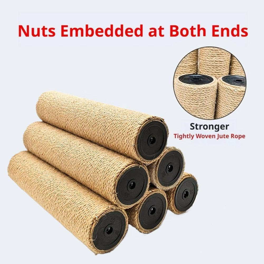 cat-scratching-post-replacement-12-2-inch-sisal-replacement-post-with-m8-screws-diy-cat-tree-accessories-for-indoor-kitten-furniture-repair-natural-sisal-rope-pole-yellow