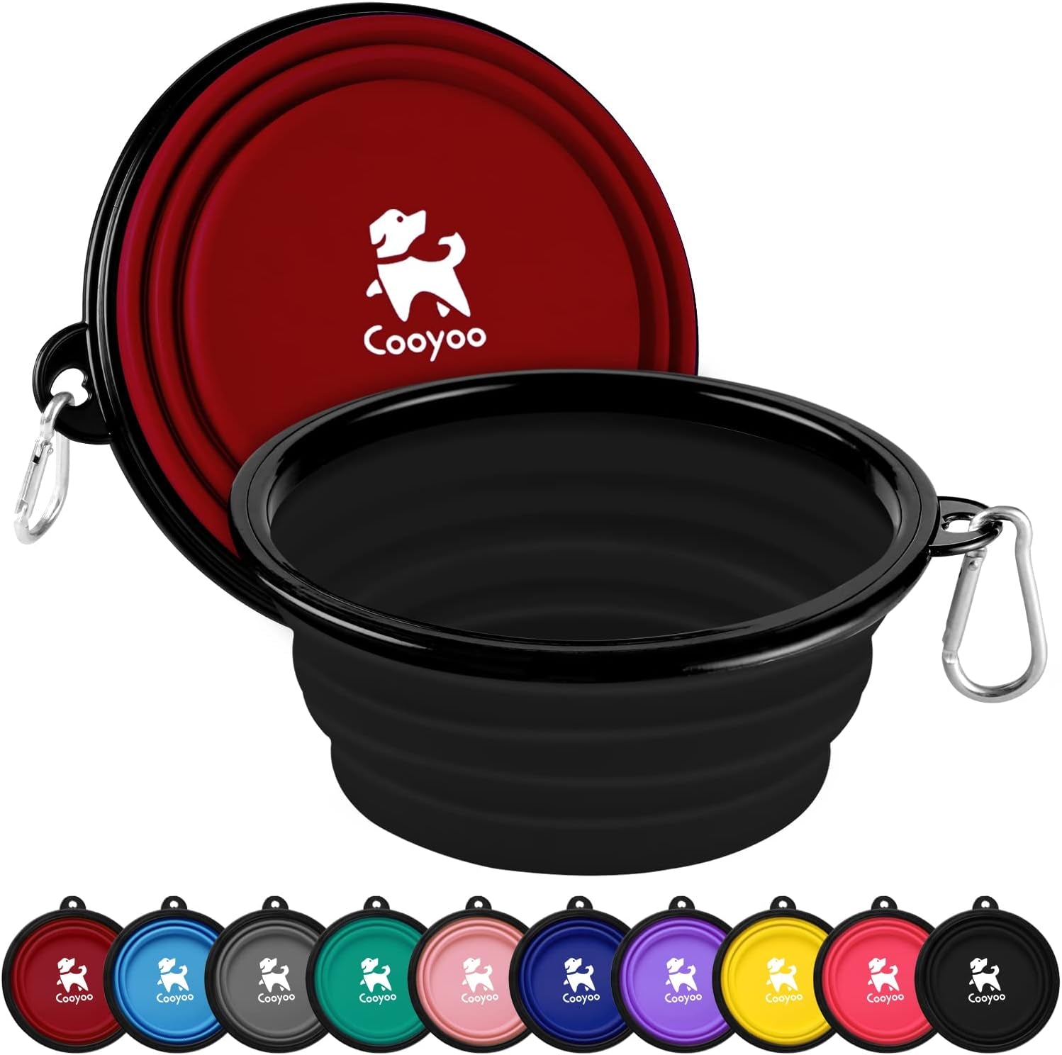 cooyoo-collapsible-dog-bowl-2-pack-collapsible-dog-water-bowls-for-cats-dogs-portable-pet-feeding-watering-dish-for-walking-parking-traveling-with-2-carabiners