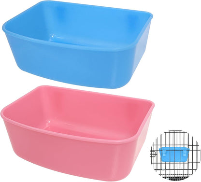 6 Pack Feeder (Blue, Pink), Hanging Feeder,Food and Water Container, Bath Water Bowl Universal for Birds Hamsters Mice Rats Rabbit Guinea Pig Small Pets (S) (S)7