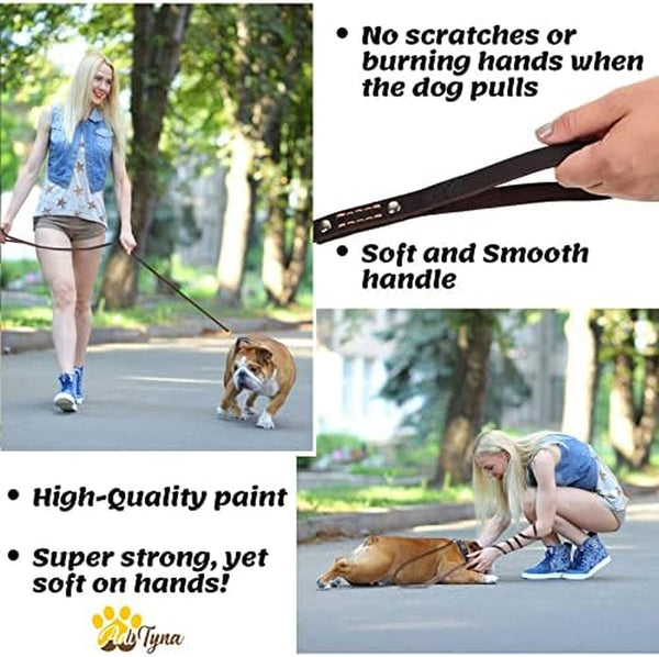 ADITYNA Leather Dog Leash for Small & Medium Dogs, 6Ft X 5/8" | Soft yet Strong Leather Leash for Walking, Training, Hiking — Great for Shih Tzu, Poodle, French Bulldog, Corgi.5