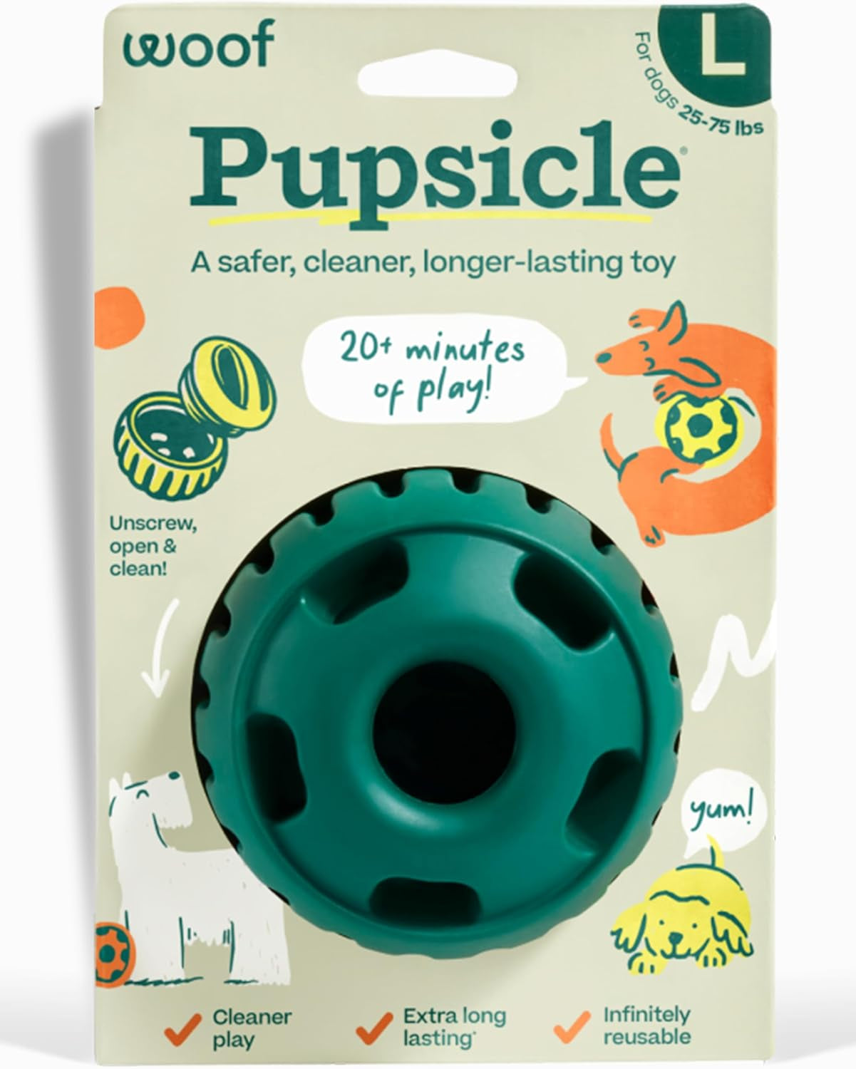 woof-pupsicle-interactive-dog-ball-toy-for-dogs-25-75-lbs-green-long-lasting-enrichment-toy-for-medium-large-dogs-easy-fill-design-low-mess-play-made-of-natural-rubber-easy-to-clean