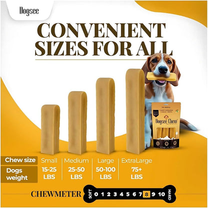 Dogsee Yak Chews for Dogs 1Lb (Medium - 6 Bars), 100% All Natural, 60% Protein, Dog Treats Medium Breed, Yak Chews Long Lasting for Aggressive Chewers, Raw Hide Free8