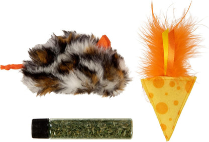 Instincts by Smartykat 2-Pack Happynip Love Mates Feather Birds Plush Cat Toys, Contains Catnip & Silvervine - Orange/Green, 2-Pack11