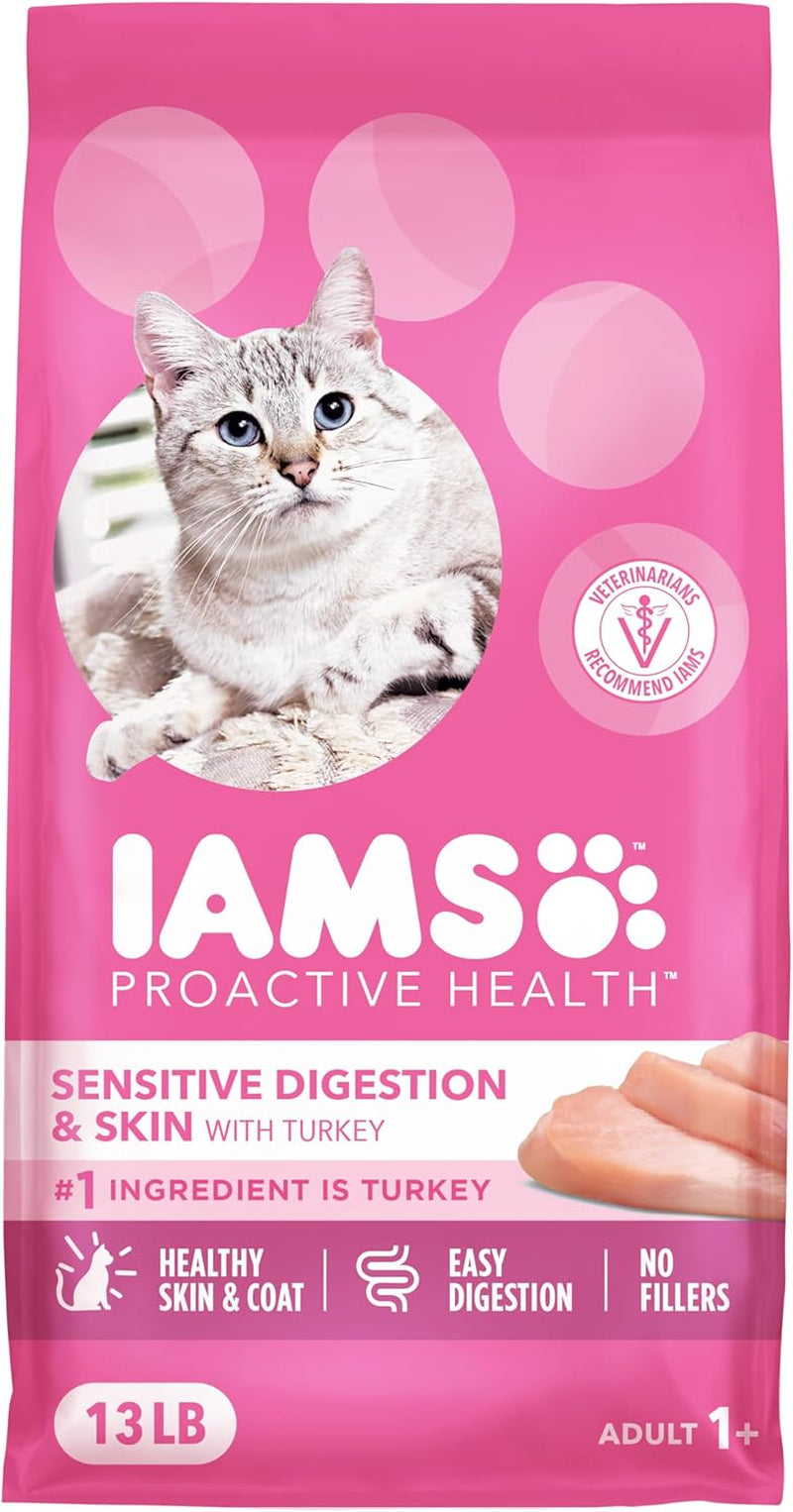 iams-proactive-health-sensitive-digestion-dry-cat-food-turkey-13-lb-veterinarian-recommended-real-turkey-1-ingredient-prebiotics-fiber-blend-omega-6-3-for-coat-shine
