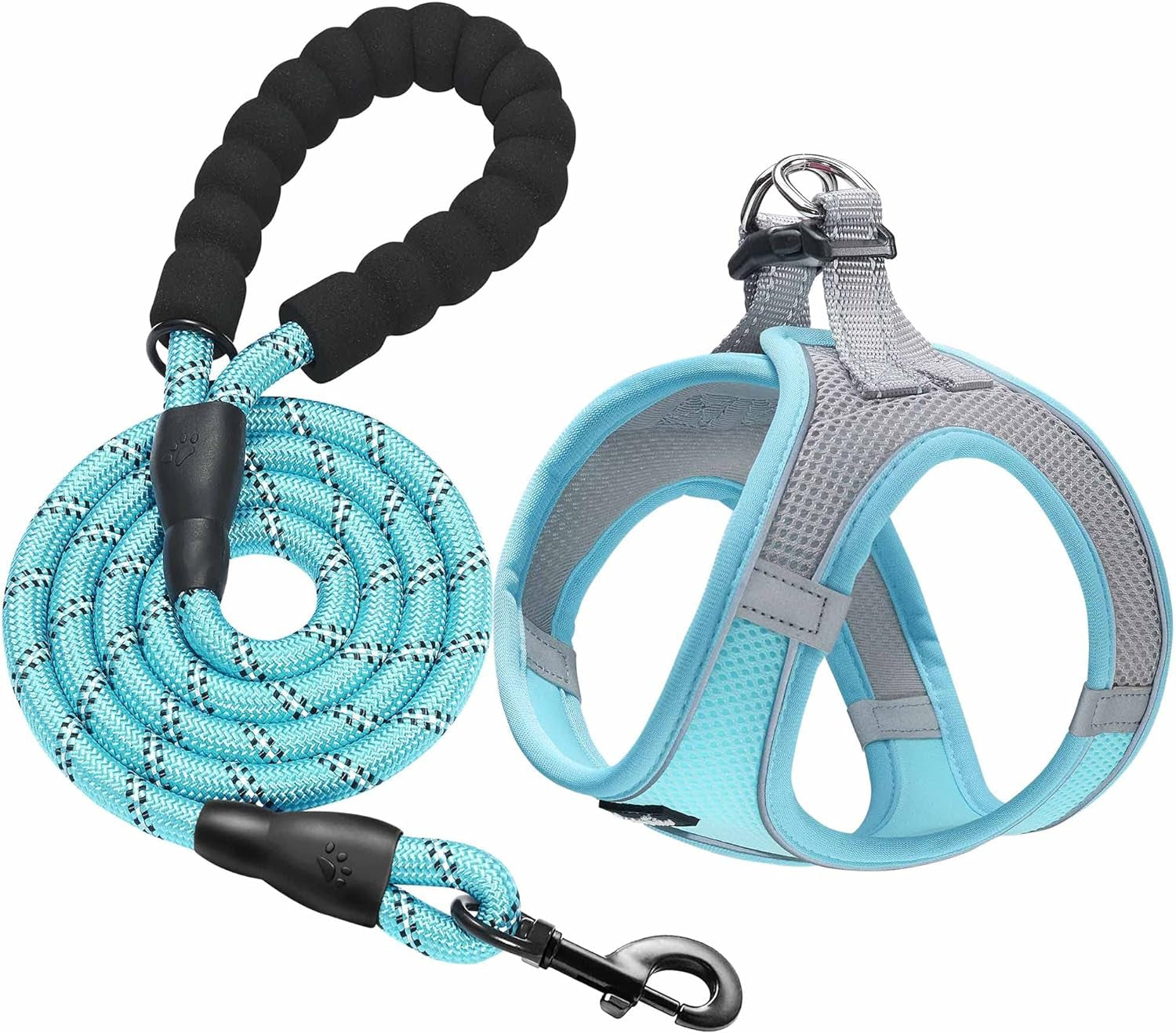 haapaw-dog-harness-with-leash-set-no-pull-adjustable-reflective-step-in-puppy-harness-with-thickened-padded-vest-for-extra-small-small-medium-dogs