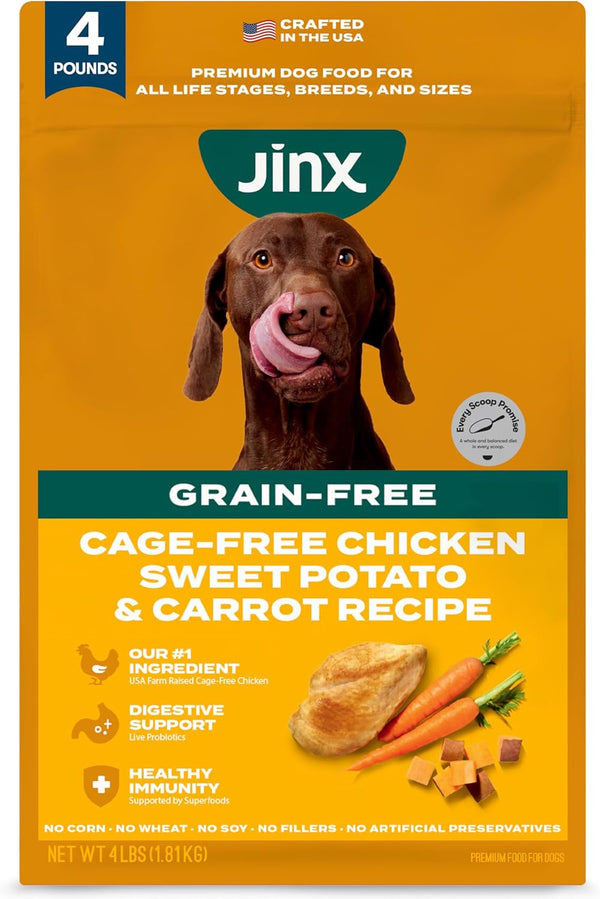 Jinx Grain Free Dry Dog Food - Real Salmon, Sweet Potato & Carrot, 4Lb | Premium Kibble for Digestive Support & Healthy Immunity - No Fillers, All Lifestages (Puppy, Adult & Senior), Breeds & Sizes18