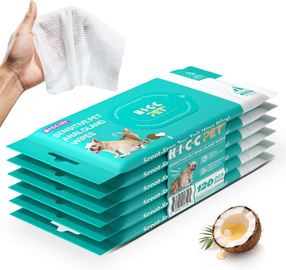 HICC PET Rear-End & External Anal Area Cleaning Deodorizing Wipes | Hydrating & Nourish Fur Dogs & Cats Grooming Wipes for Daily Cleaning11