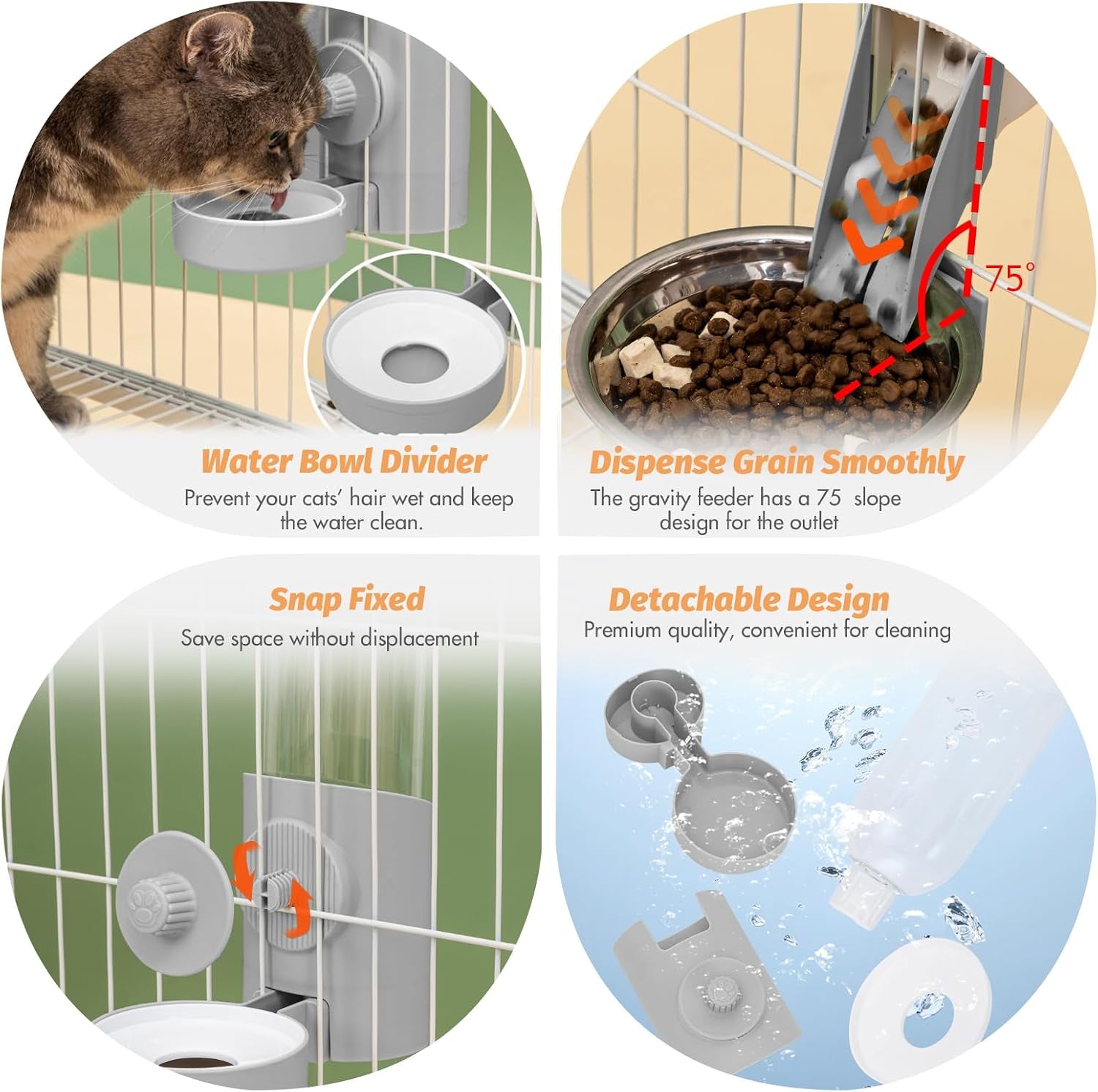 yummy-sam-hanging-cage-automatic-small-pet-food-bowl-water-bottle-dispenser-kennel-500ml-waterer-and-auto-gravity-pet-feeder-set-with-separate-food-bowl-crate-feeder-dish-for-puppy-cats-rabbit-grey