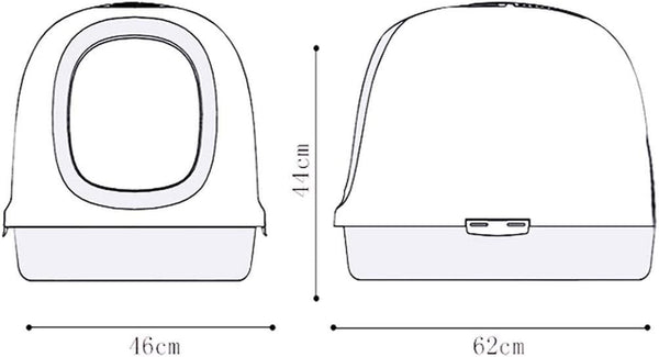 Dog Potty Training Toilet ﻿ Extra Large Litter Box Luxury Fully Enclosed Cat Toilet Pet Supplies 10 Kg Fat Available(White)2