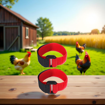 2Pcs Red Crow Rooster Collar, Crow Collar Rooster Collarno Crow Noise Neck Belt for Roosters Collars, Harnesses and Leashes Nylon Prevent Chickens from Screaming Basic Dog Collars Basic Collars8