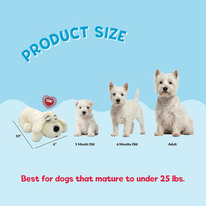 Snuggle Puppy Heartbeat Puppy Toy for Small Breeds, Compact Plush Dog Toy with Real-Feel Pulse, Designed for Crate Time, First Nights, and Rest - Cream3