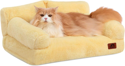 Hollypet Small Dog Large Cat Bed Puppy Couch Beds for Pets up to 25 Lbs | Fluffy Dog Cat Couch Plush Soft Warming Pets Beds with Machine Washable Cover and Non-Slip Bottom11