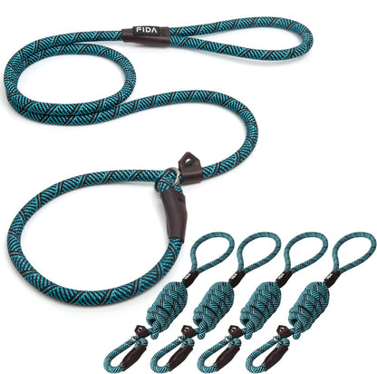 Fida Durable Slip Lead Dog Leash, 6 FT X 1/2" Heavy Duty Dog Loop Leashes, Comfortable Strong Rope Slip Leash for Large Medium Dogs, No Pull Pet Training Lead with Highly Reflective(1/2", Black)31