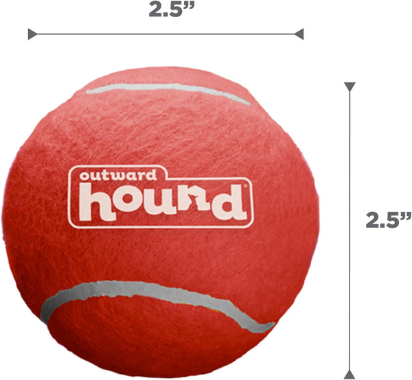 Outward Hound Squeaker Ballz – Squeaky Tennis Balls for Dogs under 50 Lbs, Interactive Dog Toy for Fetch & Training, Medium (2.5"), 4‑Pack6