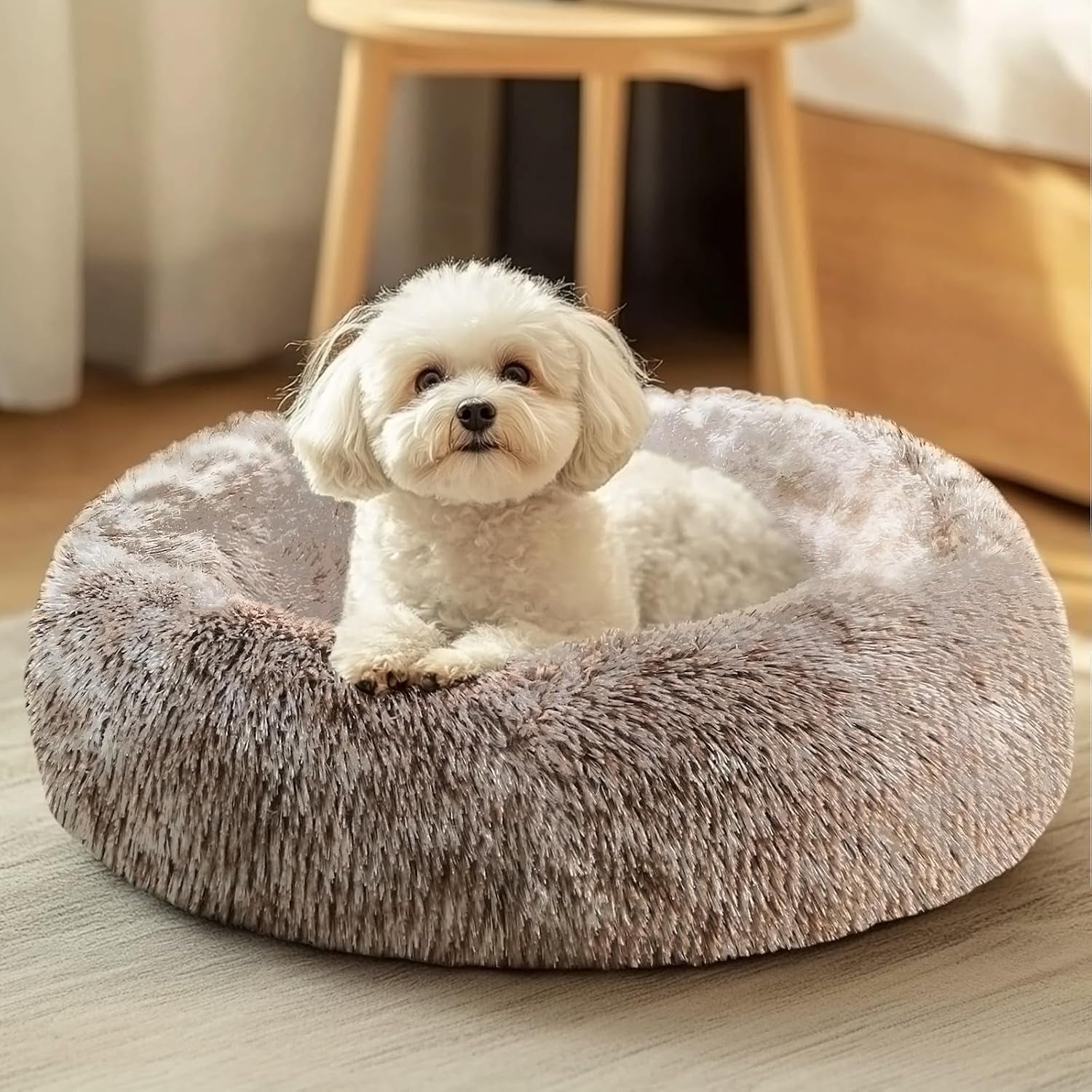 jollyvogue-small-dog-bed-calming-soft-anti-anxiety-donut-cat-bed-washable-round-fluffy-cushion-for-small-and-medium-pets-20
