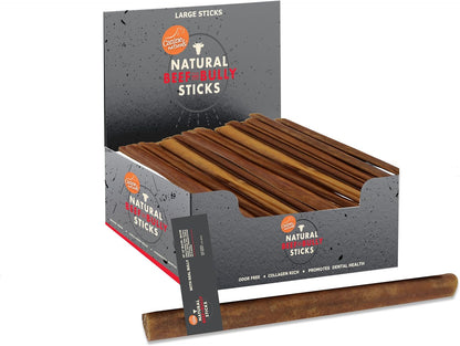 Canine Naturals | Natural Beef & Bully Sticks | Long-Lasting, Odor Free, High Protein Chews Made with 100% Real Bully | 4 Count Medium Sticks6