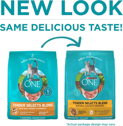 Purina ONE Natural Dry Cat Food, Tender Selects Blend with Real Chicken - 7 Lb. Bag2