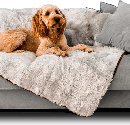 PAW BRANDS Pupprotector Waterproof Throw Blanket, White/Brown, 60X50 | Waterproof, Machine Washable — Protects Couches, Beds & Car Seats10
